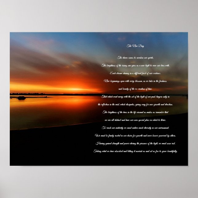 Beach sunset The new day Poster (Front)