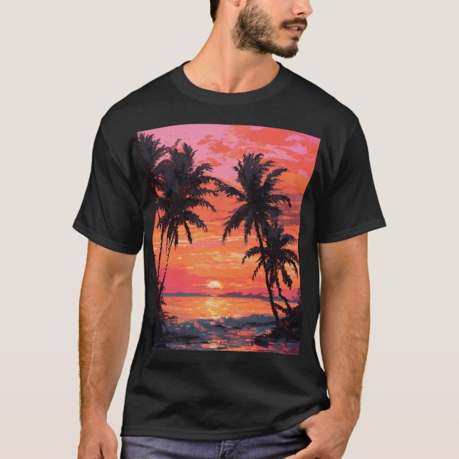 Beach sunset Tshirts  (Front)