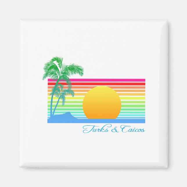 Beach Sunset Turks Caicos Magnet (Front)