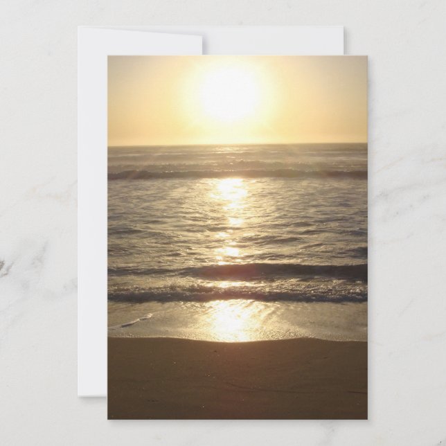 Beach Sunset Wedding Invitation (Front)