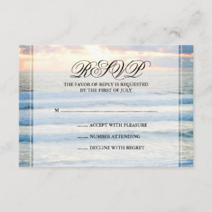 Beach Sunset Wedding Response Card