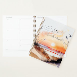 Beach Sunset with Birds Planner