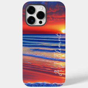 Beach Sunset with Personalised Name Case-Mate iPhone 14 Pro Max Case