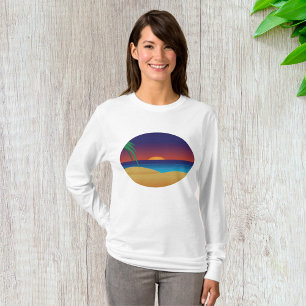 Beach Sunset Womens Long-Sleeve T-Shirt