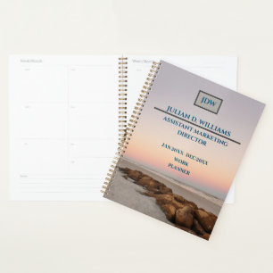 Beach Sunset Work Corporate Business Executive Planner