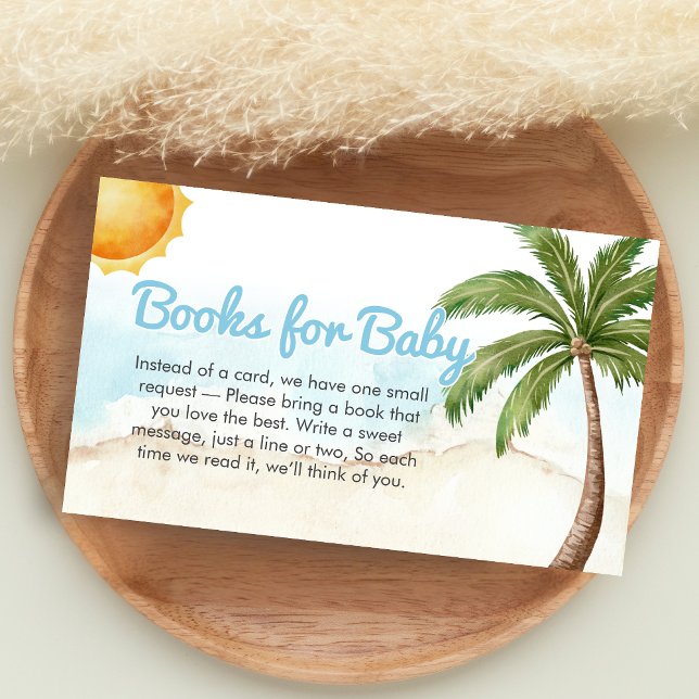 Beach Surf Baby on Board Shower Books for Baby Enclosure Card (Baby on Board Baby Shower Books for Baby)