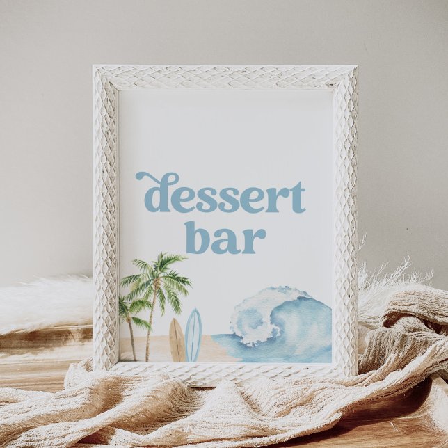 Beach Surf Baby Shower Dessert Bar Sign (Creator Uploaded)