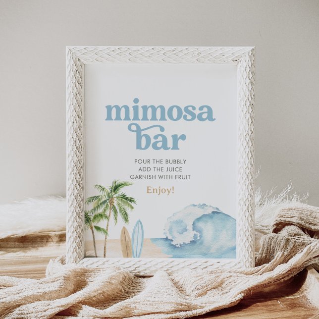 Beach Surf Baby Shower Mimosa Bar Sign (Creator Uploaded)