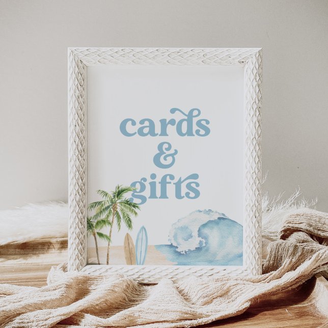 Beach Surf Birthday Cards and Gifts Sign (Creator Uploaded)