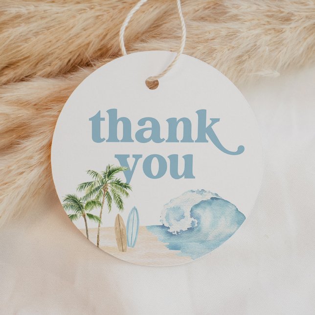 Beach Surf Birthday Favour Tag (Creator Uploaded)