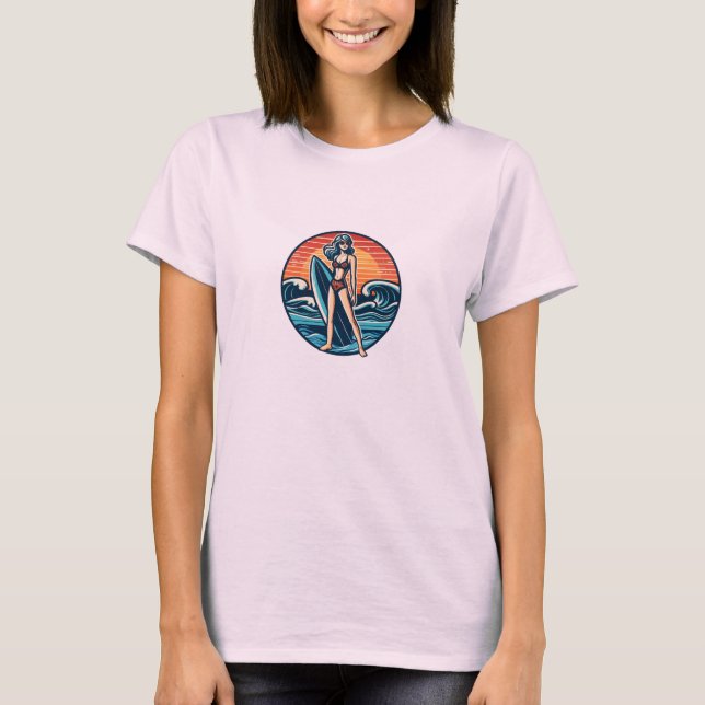 Beach Surf Girl T-Shirt (Front)