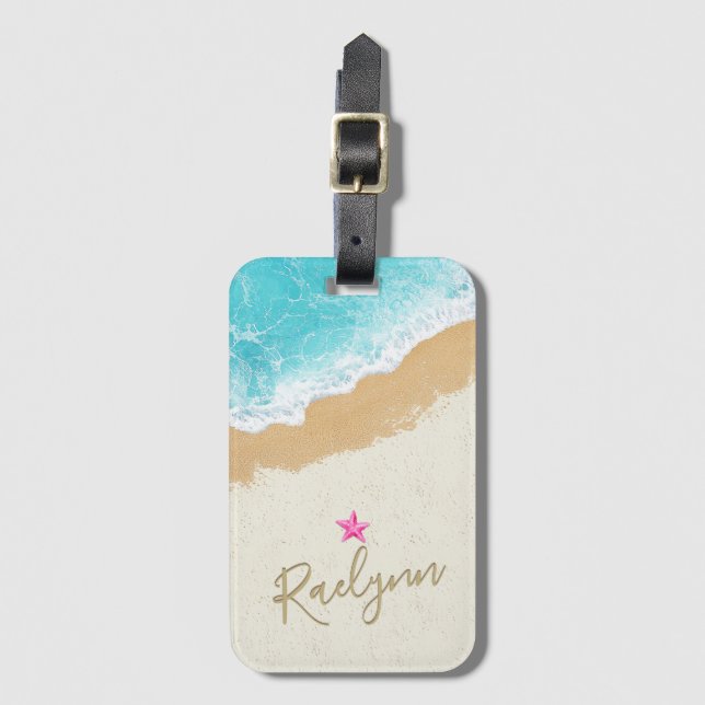 Beach Surf Luggage Tag (Front Vertical)