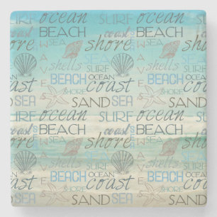 Beach Surf Sand Sea Stone Coaster