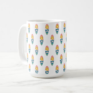 Beach Surfboard Pattern Mug