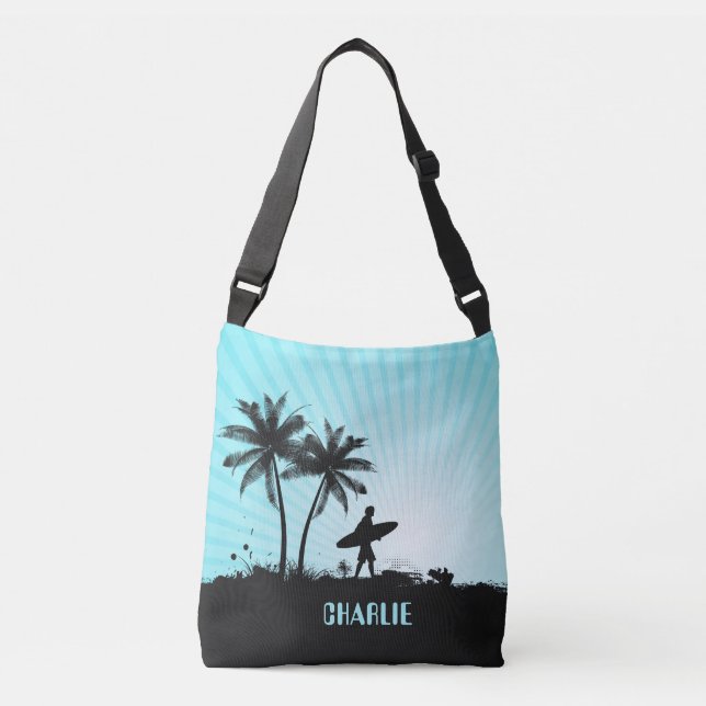 Beach Surfer custom name bags (Front)