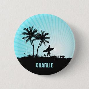 Beach Surfer custom name button