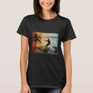 Beach Surfing Surfboard Vintage Retro Surfboarder  T-Shirt