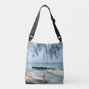 "Beach Swing Tropical Ocean Scenery Crossbody Bag