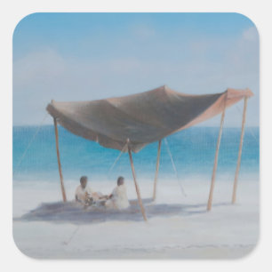 Beach Tent 2012 2 Square Sticker
