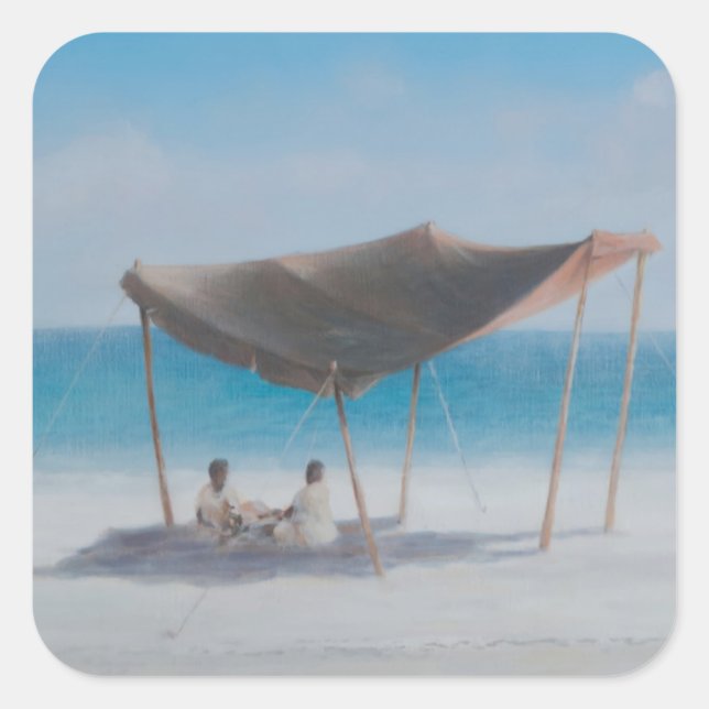 Beach Tent 2012 2 Square Sticker (Front)