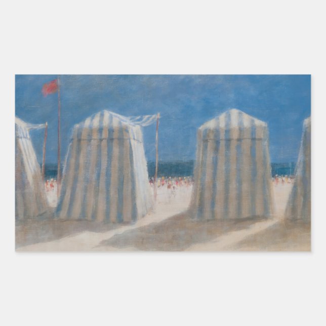 Beach Tents Brittany 2012 Rectangular Sticker (Front)