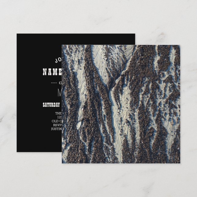 beach textures with seaweed invitation (Front/Back)