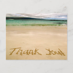 Beach "Thank You" Note Postcard-Send on Honeymoon! Postcard