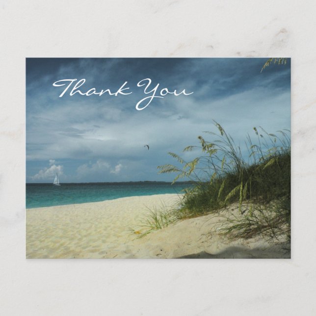 Beach Thank You Postcard (Front)