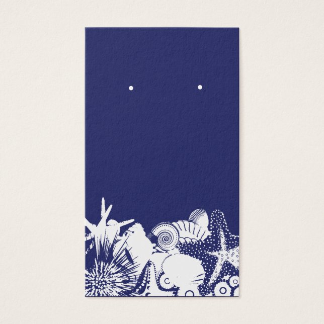 Beach Theme Earring Holder Custom Jewellery Card (Front)