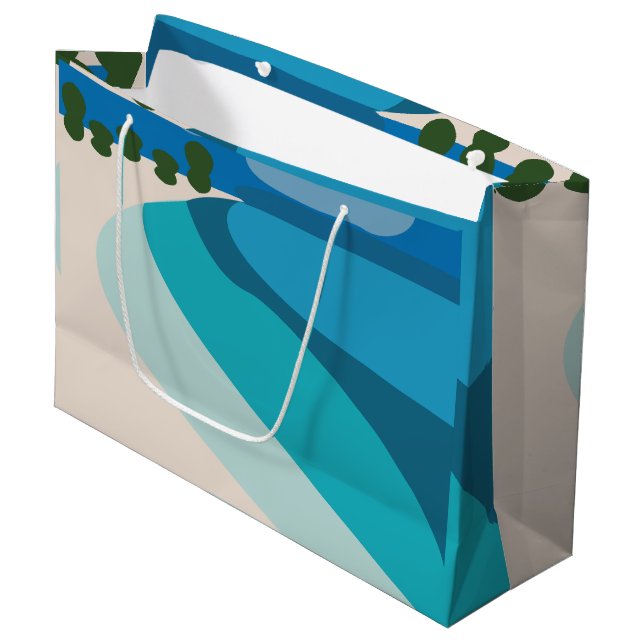 Beach Theme Party Large Gift Bag (Front Angled)