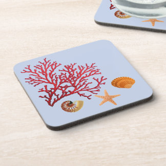 Beach theme party plastic coasters