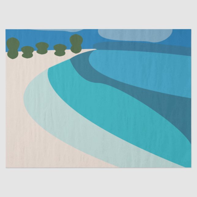 Beach Theme Party Tissue Paper (Front)