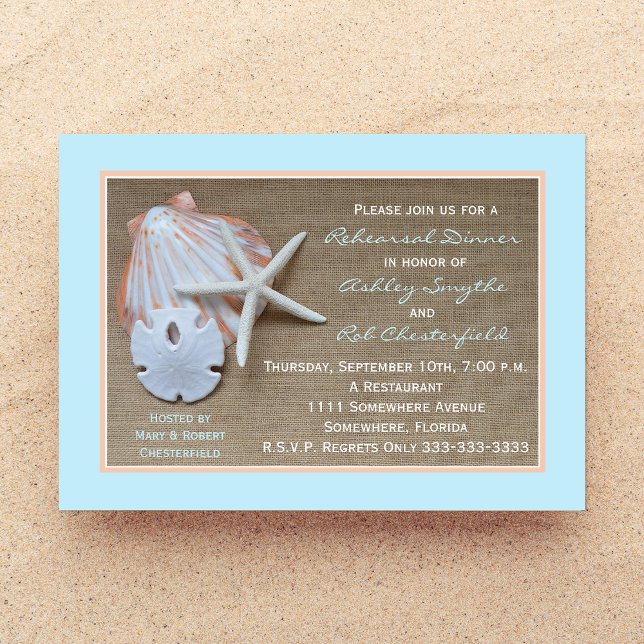 Beach Theme Rehearsal Dinner Invitation (Creator Uploaded)