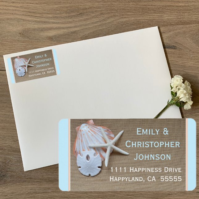 Beach Theme Return Address Labels (Creator Uploaded)