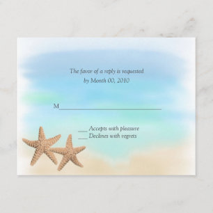 Beach Theme RSVP Cards