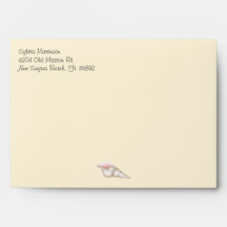 Beach Theme Sea Shells Floral Rings Envelope