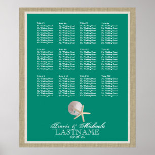 Beach Theme Seat Chart with Changeable Colour