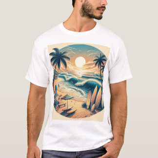 Beach theme t-shirt