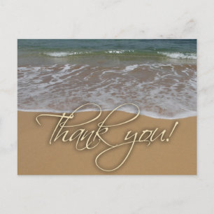 Beach theme Thank You Postcard