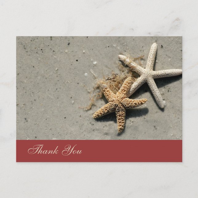 Beach Theme Thank You Postcards (Front)
