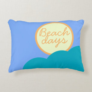 Beach theme throw pillow