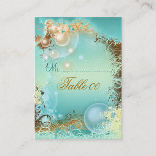 Beach theme wedding - elegant party place card