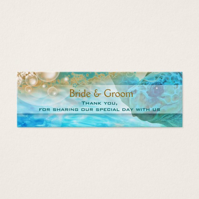 Beach theme wedding favours turtle (Front)