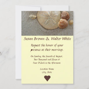Beach Theme Wedding Invitation