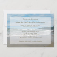 Beach Theme Wedding Invitations, Sandy Beach