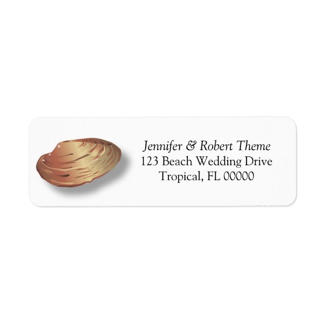 Beach Theme Wedding Invite Envelope Self Adhesive (Front)