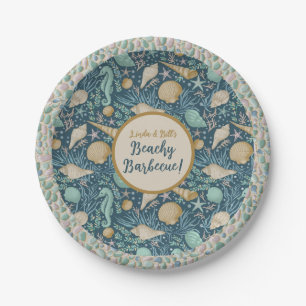 Beach Themed 7" Round Paper Plate