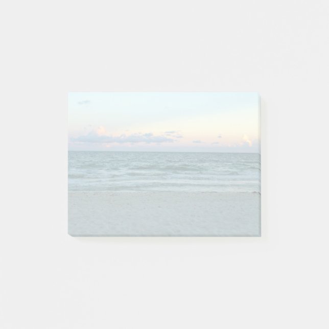 Beach Themed, A Beach With White Sands, Blue Water Post-it Notes (Front)