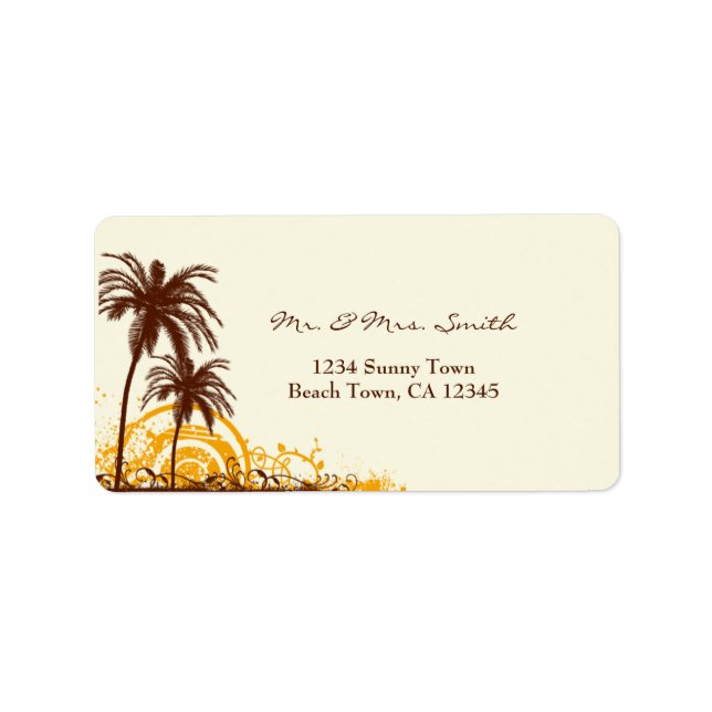 Beach Themed Address Label (Front)