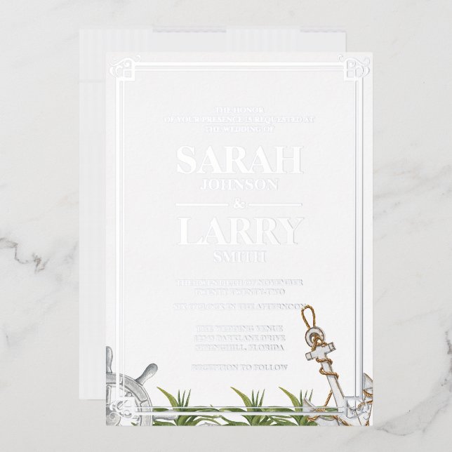 Beach themed and Elegant Gold Traditional Wedding (Envelope)